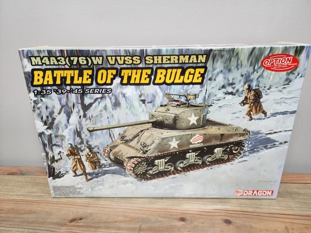 Dragon M4A3(76)W VVSS Sherman Battle of the Bulge 1/35 Model Kit 6255